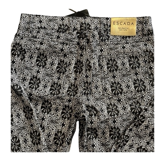 ESCADA black/white lace-look jeans size 36 EU, NWT - Picture 6 of 14